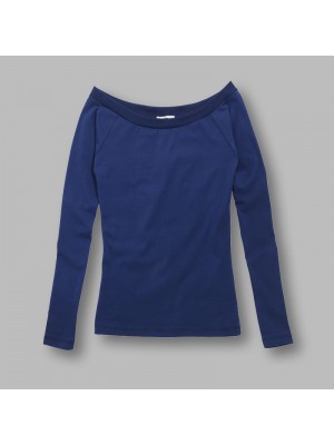 Plain Jazz - ladies bardot neck long sleeve top Brave Soul 190 GSM